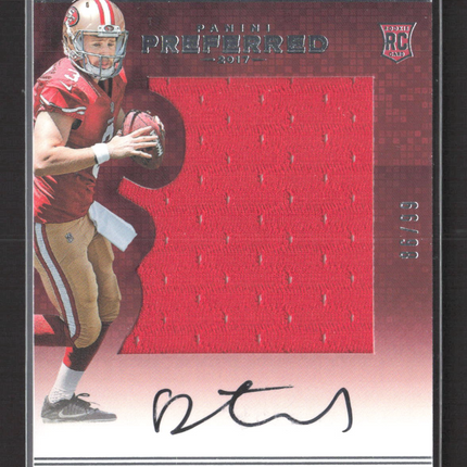 2017 Panini Preferred Silhouettes C.J. Beathard #92 Jersey Patch RC Auto /99