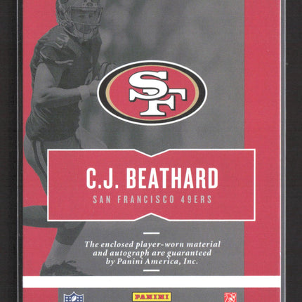 2017 Panini Preferred Silhouettes C.J. Beathard #92 Jersey Patch RC Auto /99