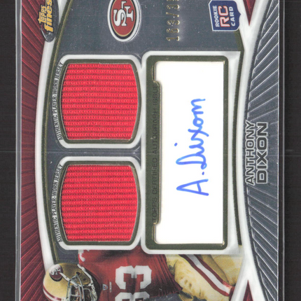 2010 Topps Finest Anthony Dixon #FADR-AD 163/350 RC Dual Relic Auto
