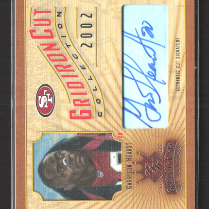 2002 Donruss Gridiron Kings Cut Collection Garrison Hearst #GC-32 321/400 Auto