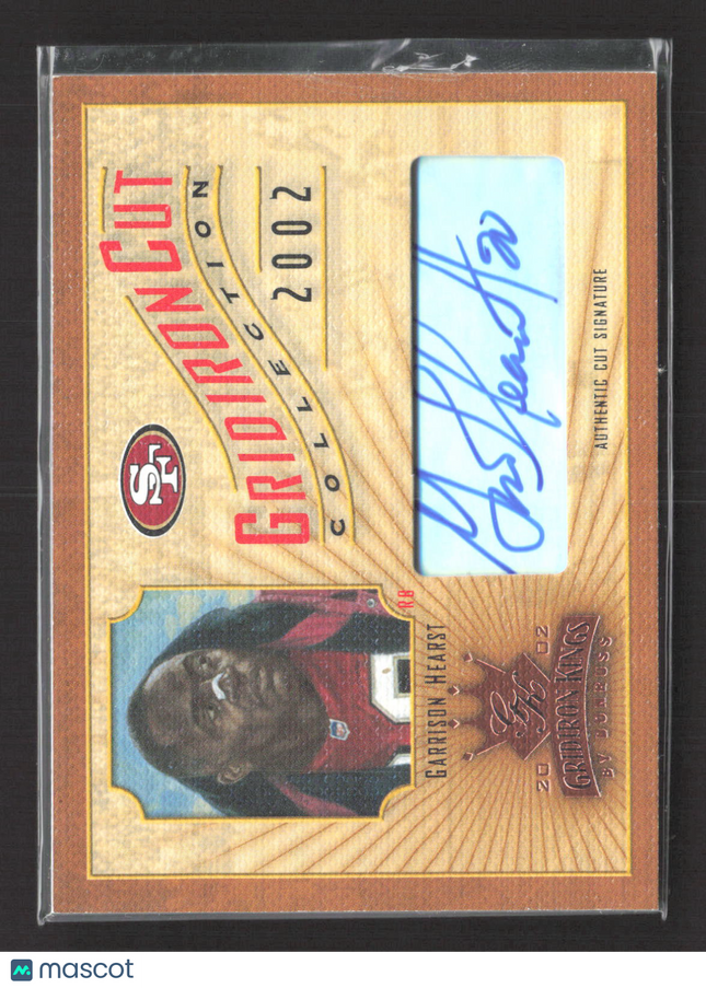 2002 Donruss Gridiron Kings Cut Collection Garrison Hearst #GC-32 321/400 Auto