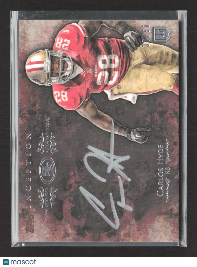 2014 Topps Inception Carlos Hyde #ISS-CH 37 / 50 Auto