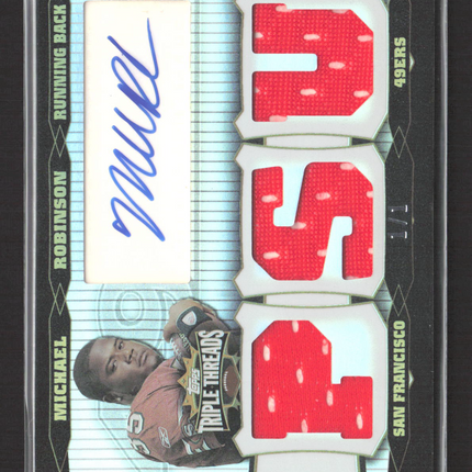 2006 Topps Triple Threads Michael Robinson Platinum 1/1 Triple Jersey Auto