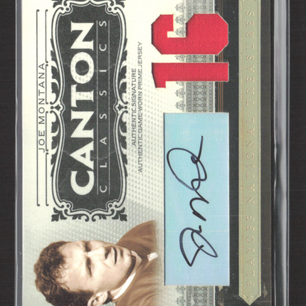 2006 Playoff National Treasures Canton Classics Joe Montana 10/16 Patch Auto