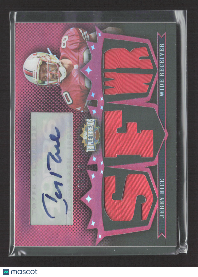 2007 Topps Triple Threads Jerry Rice #TTRA-94 Triple Relic Jersey Relic Auto /18