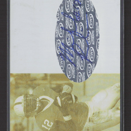 2007 SAGE DECADEnce Football Michael Robinson Yellow Printing Plate 1/1 Auto