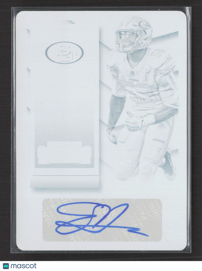 2015 Panini Contenders Rookie Ticket Eli Harold Cyan Printing Plate 1/1 Auto