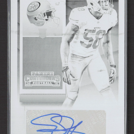 2015 Contenders Rookie Ticket Eli Harold Black Plate Printing Plate 1/1 Auto