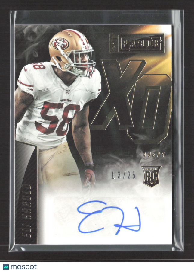 2015 Panini Playbook Eli Harold #XO-EH RC 13/25 Auto