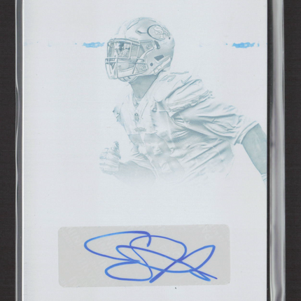 2016 Panini National Treasures Eli Harold #163 Cyan Printing Plate 1/1 Auto