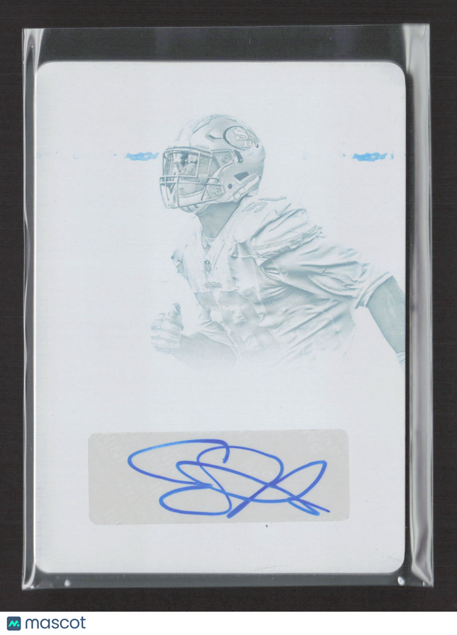 2016 Panini National Treasures Eli Harold #163 Cyan Printing Plate 1/1 Auto