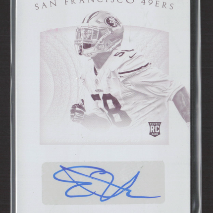 2016 Panini National Treasures Eli Harold #163 Red Printing Plate RC 1/1 Auto