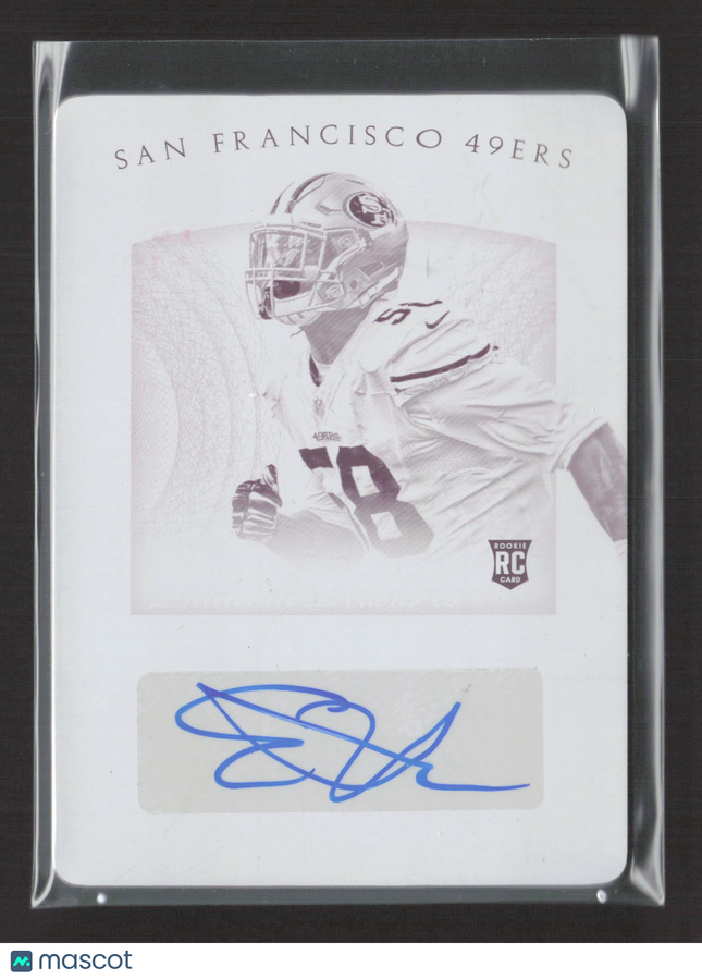 2016 Panini National Treasures Eli Harold #163 Red Printing Plate RC 1/1 Auto