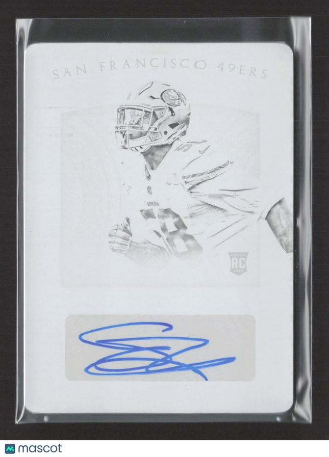 2016 Panini National Treasures Eli Harold #163 White Printing Plate RC 1/1 Auto