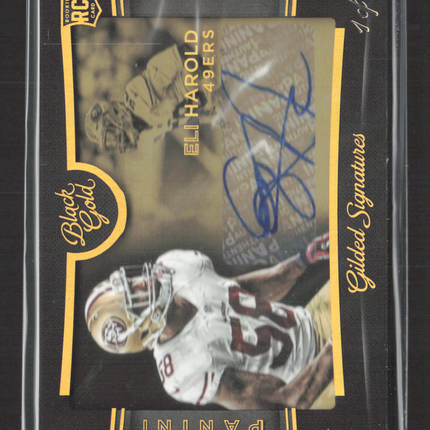 2016 Panini Black Gold Gilded Signatures Eli Harold #GIL-EH RC Gold Auto 1/1