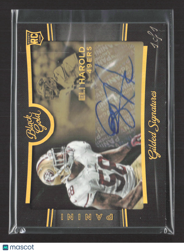 2016 Panini Black Gold Gilded Signatures Eli Harold #GIL-EH RC Gold Auto 1/1