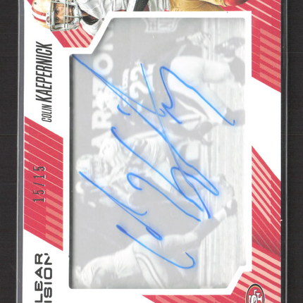 2015 Panini Clear Vision Signatures Colin Kaepernick #CVS-CK 15/15 Auto