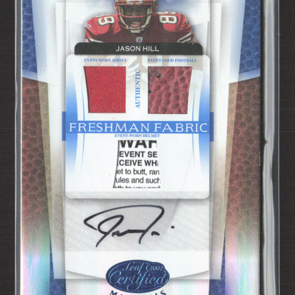 2007 Certified Materials Freshman Fabric Jason Hill #214 Helmet Tag Patch /50