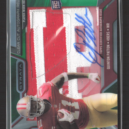 2013 Topps Strata Quinton Patton #CCAR-QP 23/25 Patch RC Auto
