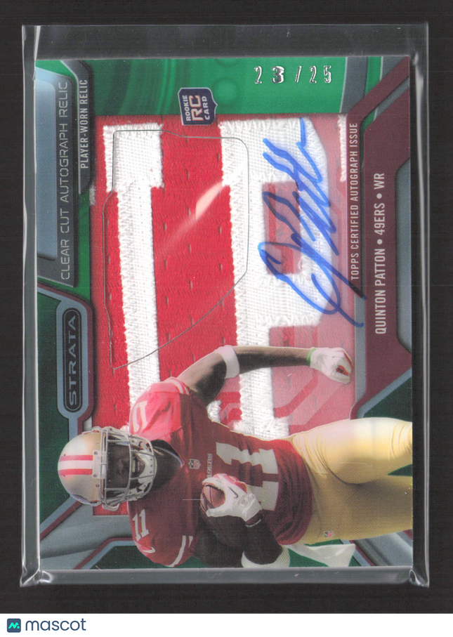 2013 Topps Strata Quinton Patton #CCAR-QP 23/25 Patch RC Auto
