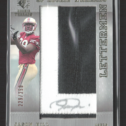 2007 Upper Deck SP Rookie Threads Lettermen Jason Hill #152 229/250 Patch Auto