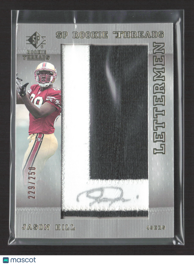2007 Upper Deck SP Rookie Threads Lettermen Jason Hill #152 229/250 Patch Auto