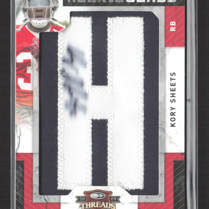 2009 Panini Threads Kory Sheets #229 Letter Patch 002/390 Auto