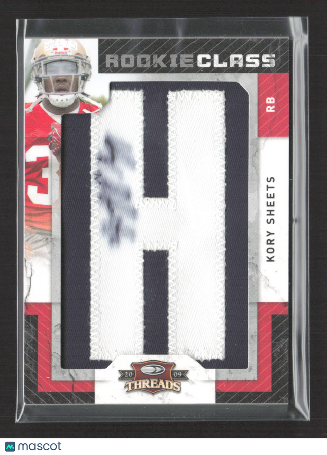 2009 Panini Threads Kory Sheets #229 Letter Patch 002/390 Auto