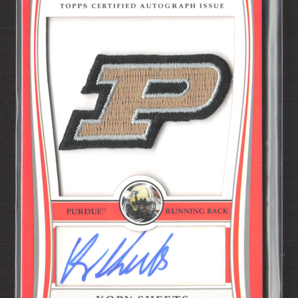 2009 Topps College Logo Patch Kory Sheets #ALP-KS College Logo Patch Auto