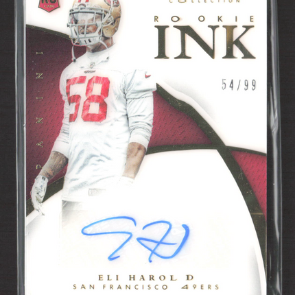 2015 Panini Immaculate Collection Rookie Ink Eli Harold #RI-EH RC 54/99 Auto