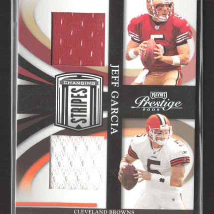 2005 Playoff Prestige Changing Stripes Jeff Garcia #CS-6 Jersey Dual /250