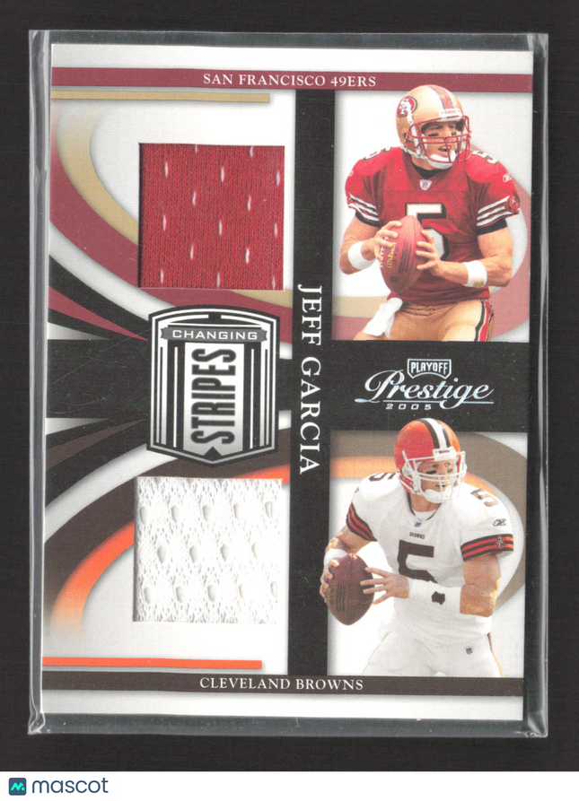 2005 Playoff Prestige Changing Stripes Jeff Garcia #CS-6 Jersey Dual /250