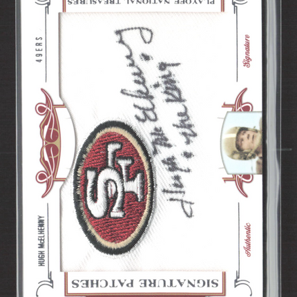 2008 Playoff National Treasures Signature Patches Hugh McElhenny #63 01/26 Auto