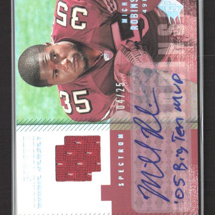 2006 Upper Deck SPx Spectrum Michael Robinson #211 04/25 Auto Jersey