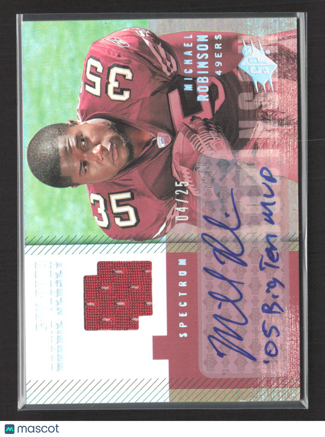 2006 Upper Deck SPx Spectrum Michael Robinson #211 04/25 Auto Jersey