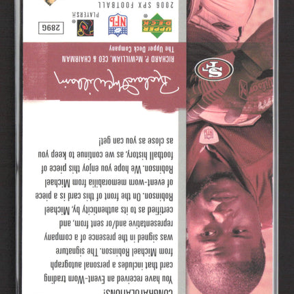 2006 Upper Deck SPx Michael Robinson #211 Autograph 254/350 Jersey Auto