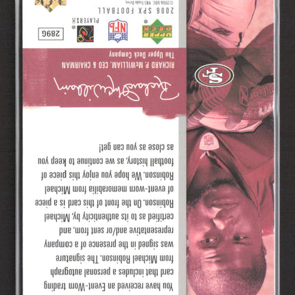 2006 Upper Deck SPx Michael Robinson #211 1181/1650 SPx Auto Rookie Jersey Auto