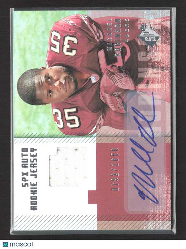 2006 Upper Deck SPx Michael Robinson #211 Patch 0792/1650 Rookie Jersey Auto