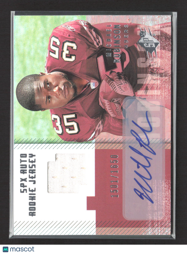 2006 Upper Deck SPx Michael Robinson #211 1501/1650 ROOKIE JERSEY Auto