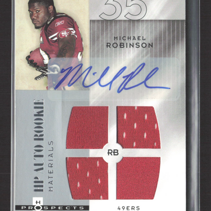 2006 Fleer Hot Prospects Michael Robinson #219 HP Rookie Materials Auto /999