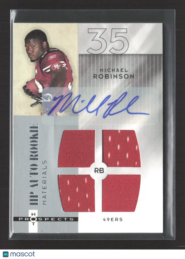 2006 Fleer Hot Prospects Michael Robinson #219 HP Rookie Materials Auto /999