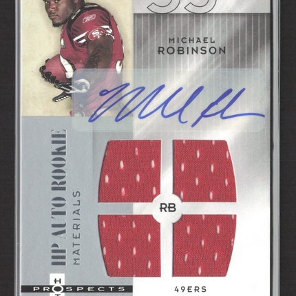 2006 Fleer Hot Prospects Michael Robinson #219 Event-Worn Jersey Auto /999
