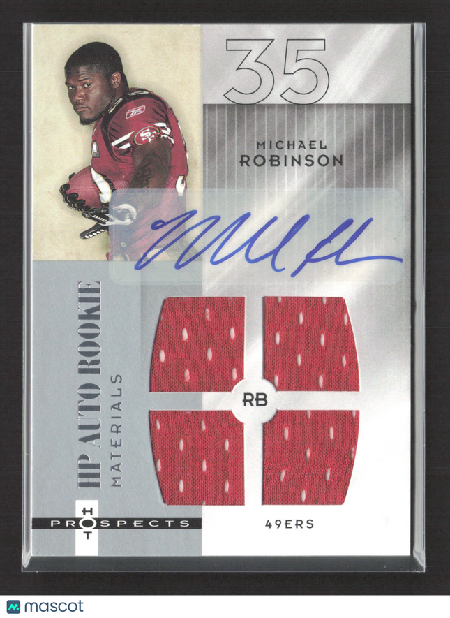 2006 Fleer Hot Prospects Michael Robinson #219 Event-Worn Jersey Auto /999