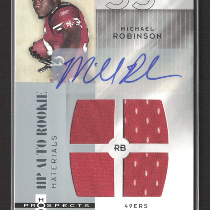 2006 Fleer Hot Prospects Michael Robinson #219 Event-Worn Materials Auto /999