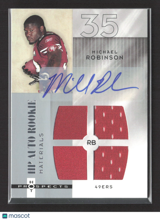 2006 Fleer Hot Prospects Michael Robinson #219 Event-Worn Materials Auto /999
