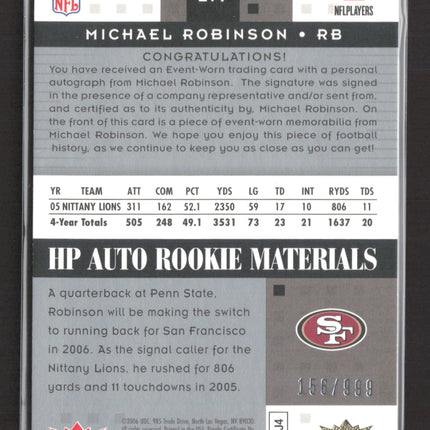2006 Fleer Hot Prospects Michael Robinson #219 HP Auto Rookie Auto /999