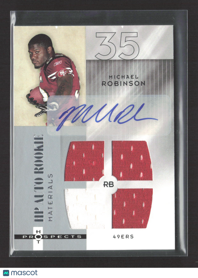 2006 Fleer Hot Prospects Michael Robinson #219 Jersey HP Auto Rookie Auto /999