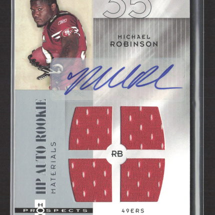 2006 Fleer Hot Prospects HP Auto Rookie Michael Robinson #219 Jersey Auto /999