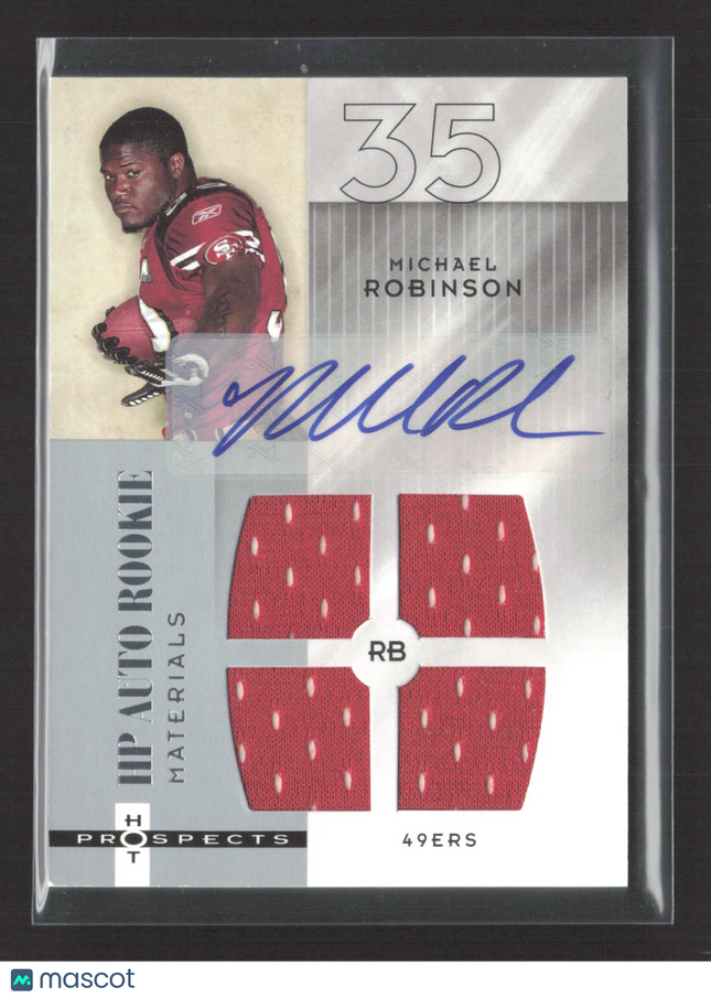 2006 Fleer Hot Prospects HP Auto Rookie Michael Robinson #219 Jersey Auto /999