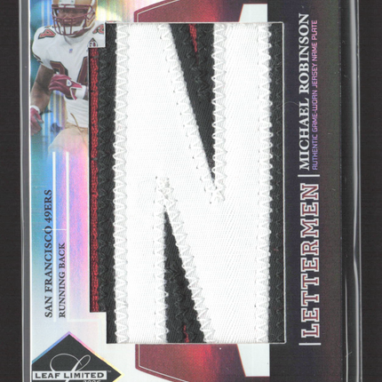 2006 Leaf Limited Lettermen Michael Robinson #L42 Game-Worn Jersey Name Plate /9